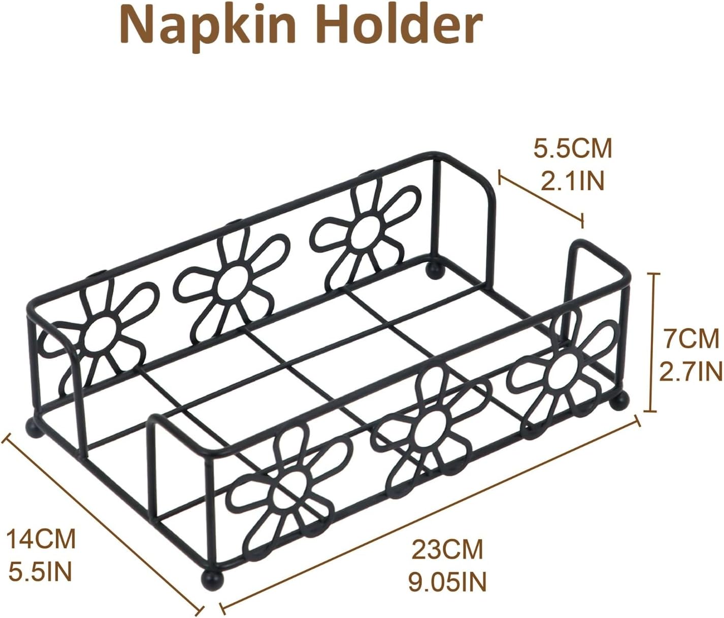 Guest Napkin Holder | Paper Towel Holder | Metal Flat Napkin Holder for Kitchen, Bathroom & Restaurant