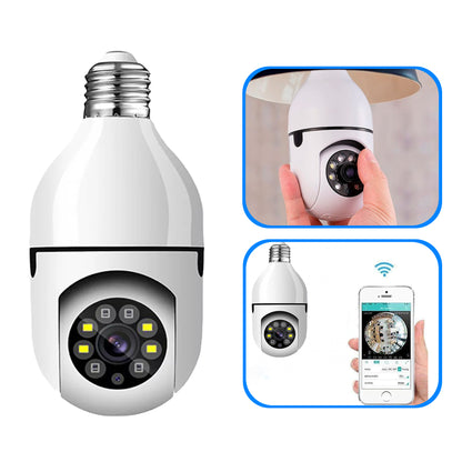 360° Wireless Light Bulb Security Camera easy to install and can be operate with Wifi