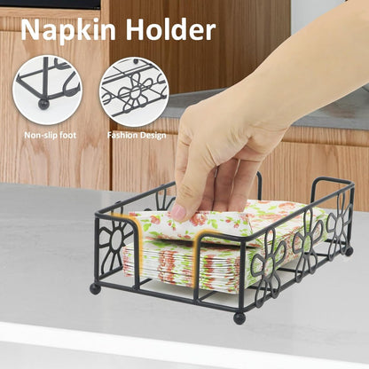 Guest Napkin Holder | Paper Towel Holder | Metal Flat Napkin Holder for Kitchen, Bathroom & Restaurant