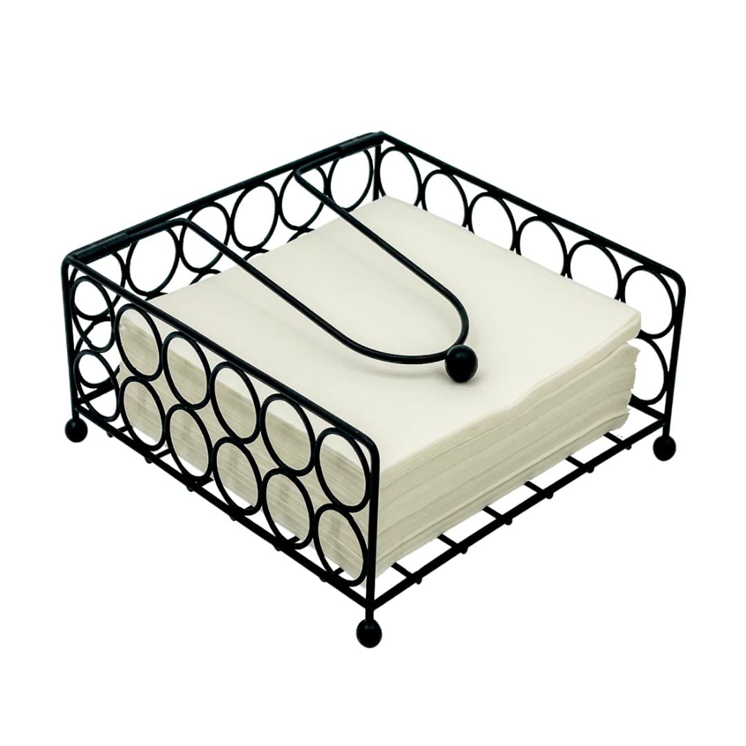 Premium Lattice Napkin Holder with Weighted Arm for Indoor & Outdoor