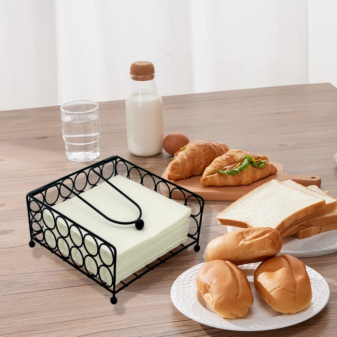 Napkin Holder with Weighted Arm for kitchen dining and picnic