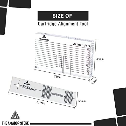 Turntable Cartridge Alignment Protractor