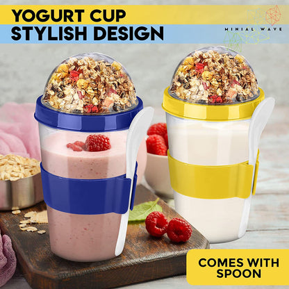 yogurt container, crunch cups for cereal