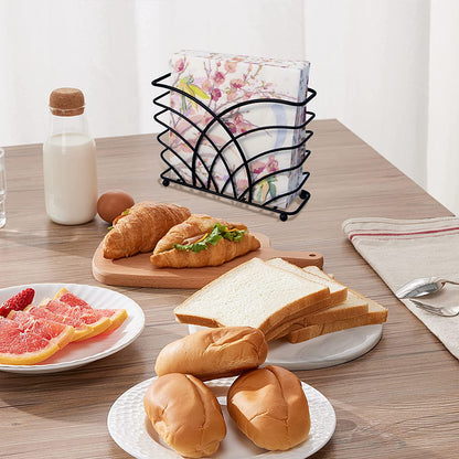 Modern Stainless Steel Paper Napkin Holder for Kitchen Table 