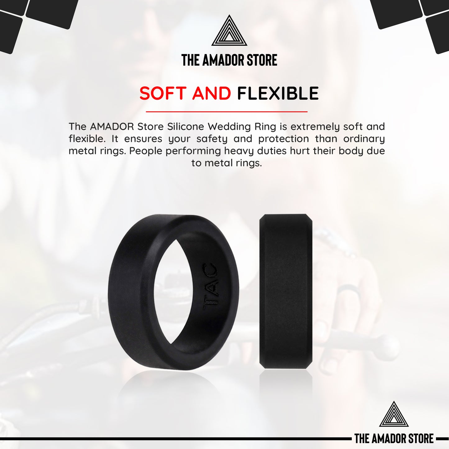 Soft and flexible wedding ring for men