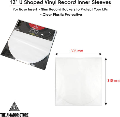 U shaped Vinyl Record inner sleeves 