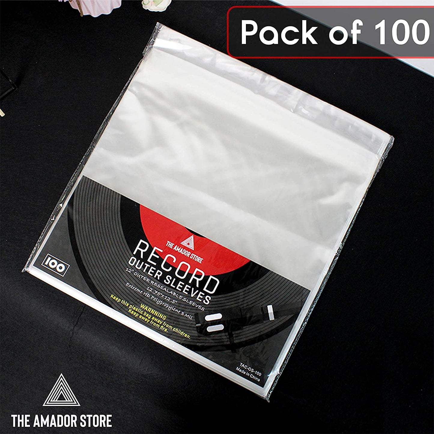 Pack of 100 protective LP cover