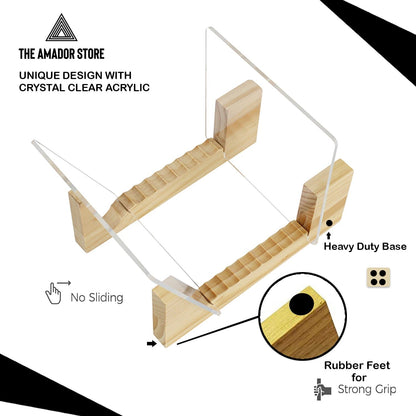 Wooden Vinyl record rack with rubber feet